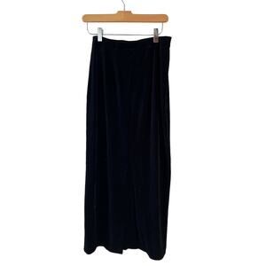 Vintage Casual Corner Black Velvet Straight Maxi Skirt S